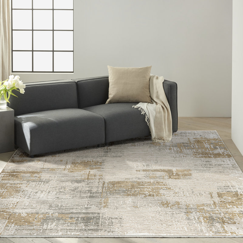 Tapis d'intérieur multicolore ivoire 7 pi 10 po x 10 pi 2 po Calvin Klein CK078, Rectangle 7 pi 10 po x 10 pi 2 po
