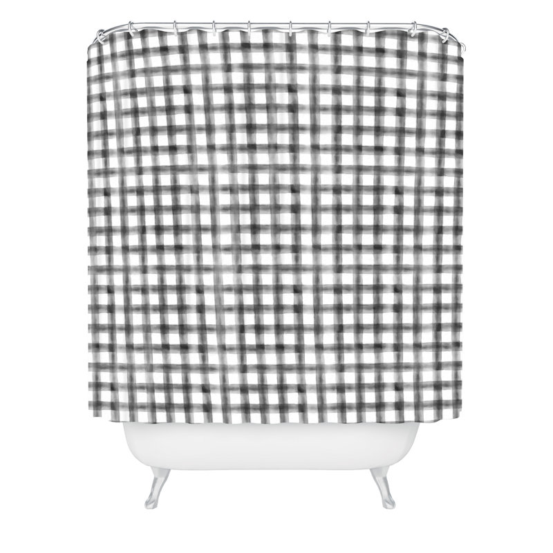 Rideau de douche simple little arrow design co aquarelle buffalo, H 72 po x l 69 po, Noir