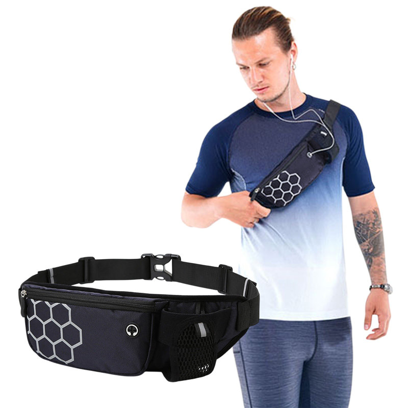 Ensemble de taille pour bouteille d'eau multifonctionnelle unisexe Marathons Gear, Bleu