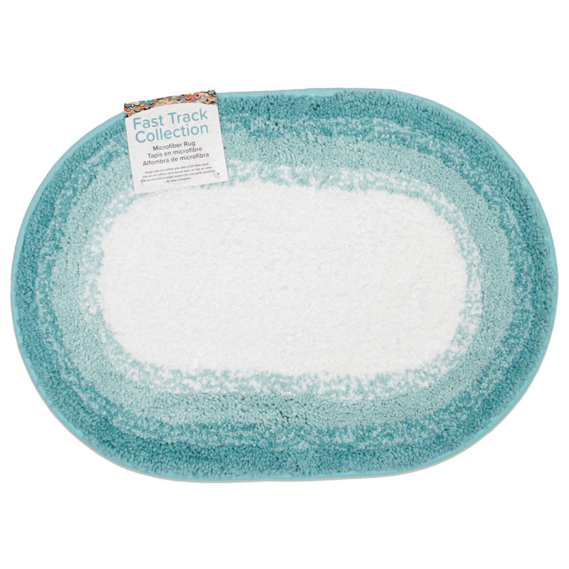Tapis pour salle de bain Fast Track, Bleu clair, L 17 po x L 24 po
