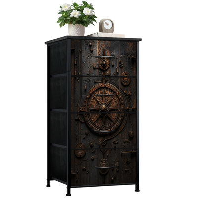 Commode pour chambre à coucher avec 4 tiroirs de rangement Steampunk