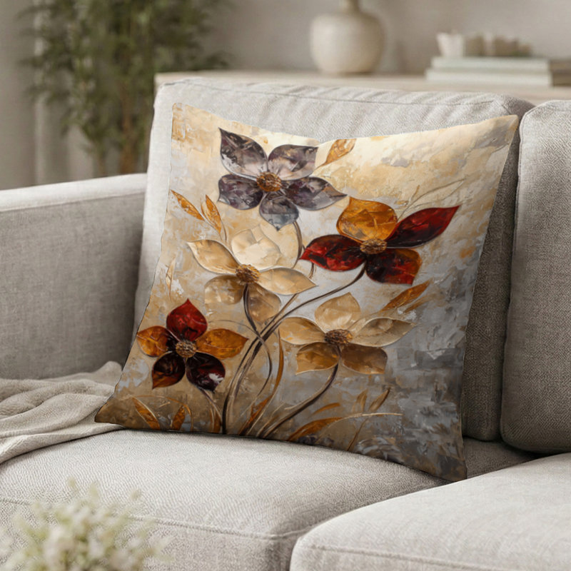 Coussin décoratif Dahlia - Fantasy Dahlia Flower Field II, H 20 po x l 20 po