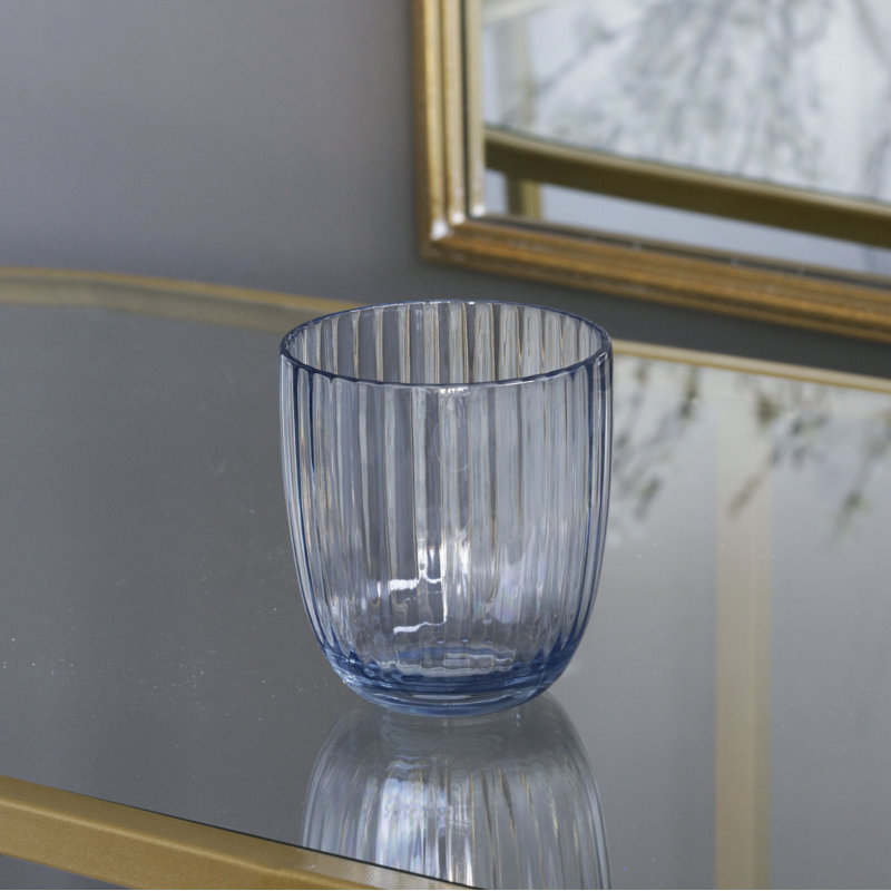Vida Stemless Wine Glass, Blue