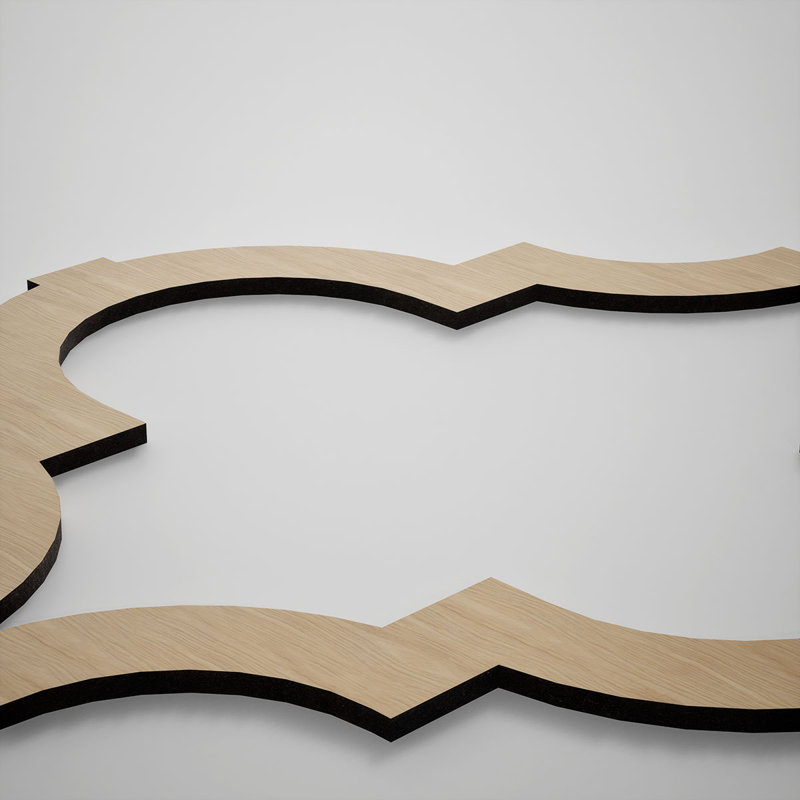 Panneaux muraux décoratifs en bois Marrakech, moyen, l 15 3/8 po x H 15 3/8 po x T 3/8 po, chêne blanc