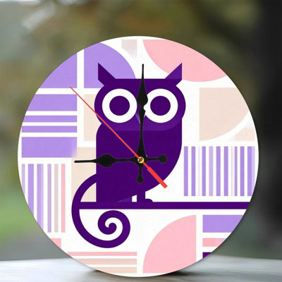 Horloge murale ronde en bois 10 po, mouvement à quartz silencieux, imprimé UV, à piles