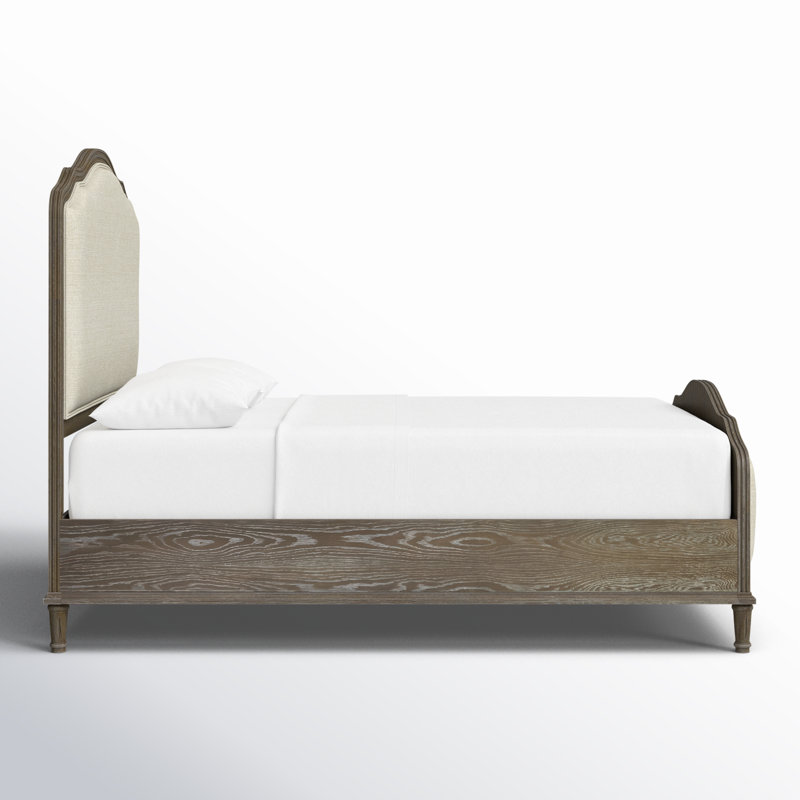 Watson Upholstered Panel Bed, King, Studio Gray