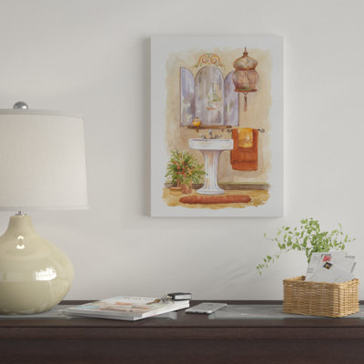 «Watercolor Bath in Spice I» par Jerianne Van Dijk, reproduction sur toile