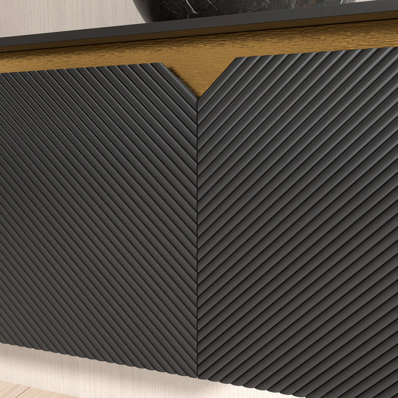 Meuble-lavabo mural simple 29,9 po avec plateau en marbre, 30"