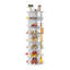 Étagère à chaussures rotative 7 niveaux 7 ° tournante à 360 ° ..., 8,66 x 26,38 x 26,38 pouces, PVC, 1 pièce, étagère à chaussures, blanc, solution de rangement polyvalente