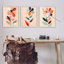 «Funky Modern Flowers Single Photo Frame» par Walker Noble, 3 pièces sur toile-2099287328-2100095518