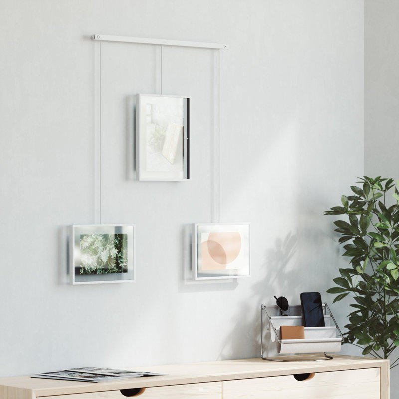 Exhibit Wall Picture Frames, Set of 3, White