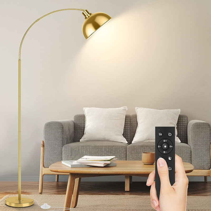 71'' LED Arched Floor Lamp, Gold