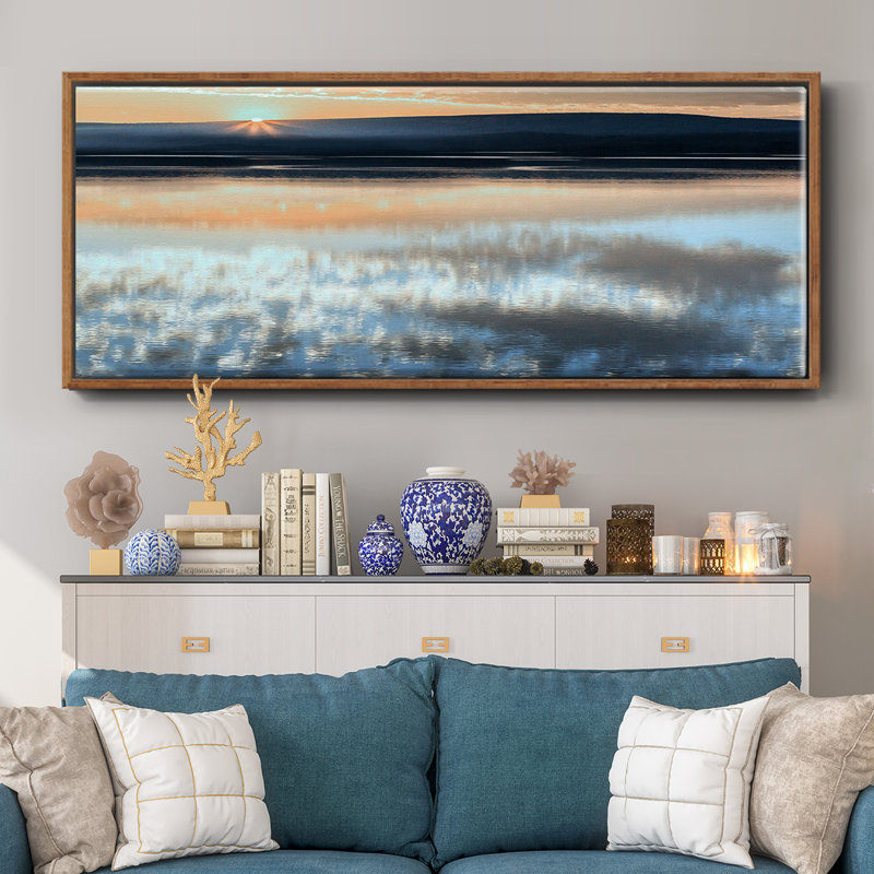 Serene Sunrise - toile encadrée, H 20 po x l 50 po