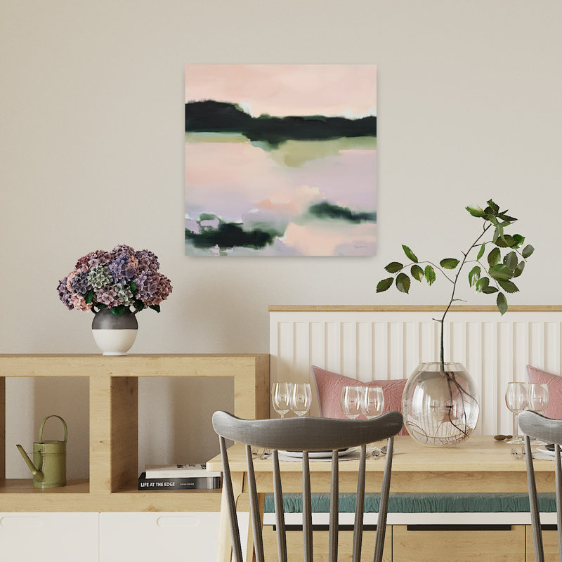 Reflets de moi, paysage contemporain abstrait, art naturel, H 18 po x l 18 po
