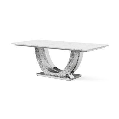 79.4" W Glam Dining Table