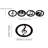 Metal Musical Instruments & Notes Black Wall Decor (set Of 4)