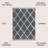 Cantera Shag Plush Tassel Moroccan Geometric Trellis Denim Blue/Cream Rug-1731301301