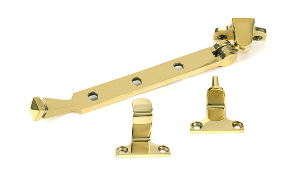 Avon Stay (Steel Window), Polished Brass, 22.7cm H x 3cm W x 1.3cm D