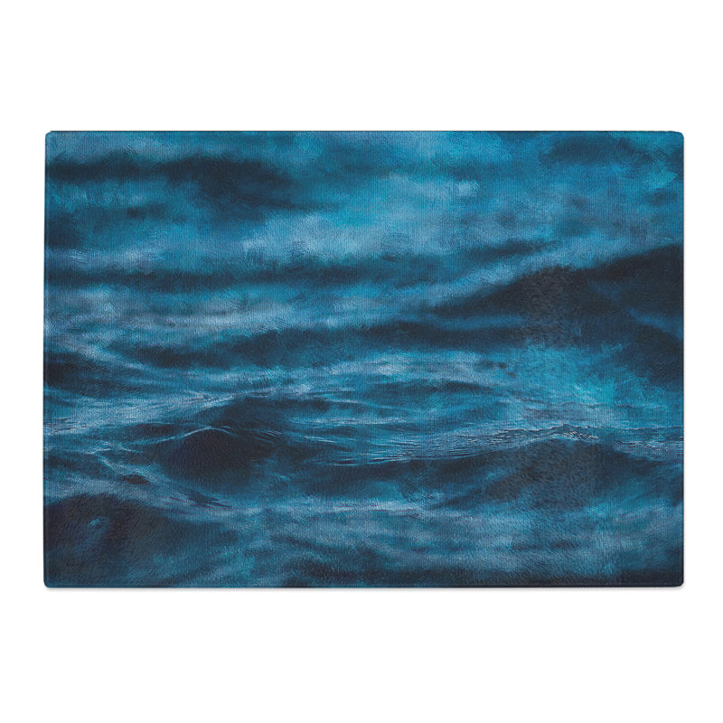 Dark Water in Blue Painting Chopping Board, 20cm W x 28.5cm L