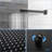 Wall Mounted Shower In Matte Black - 10 Inch Square With Adjustable Slide Bar, -Balanced Valve And Memorable Experience Mesmerizing-120951958