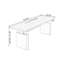 Bureau en bois manufacturé rectangulaire noisette + gris + bois Barenia + acier-1237080213