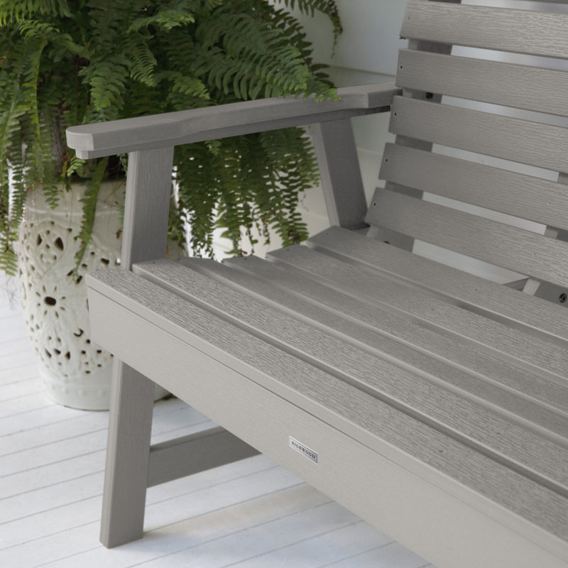Banc de jardin en plastique Midwest, H 32 po x l 52 po x P 25 po, Gris havre