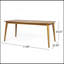 Table de salle à manger élégante et durable avec structure en bois d'acacia, parfaite pour le patio et le jardin