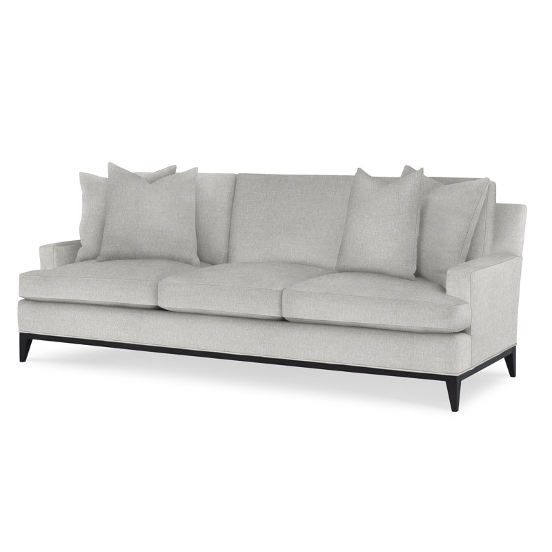 Dapper Upholstered 88'' Sofa, Espresso, Stepping Stones Ivory