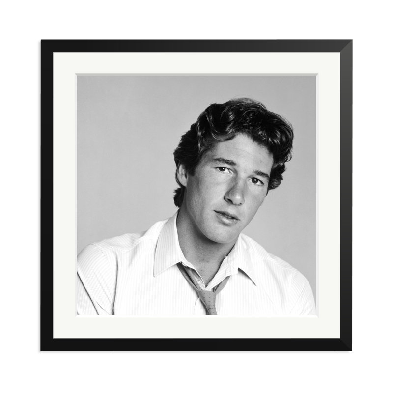 Richard Gere in the Studio, Black, 25" H x 25" W