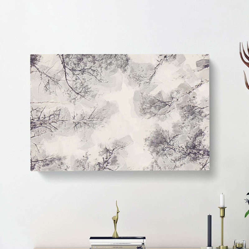 Tree Tops In Winter In Abstract - Wrapped Canvas Print, 40cm H x 60cm W x 3cm D