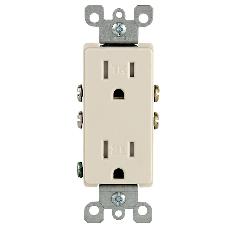 Leviton Decora 15 Amp 125 Volt Duplex Light Almond Outlet 5-15R 10 Pack