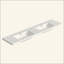 Lavabo en résine pour meuble-lavabo de salle de bain, avec deux lavabos rectangulaires encastrés, trou de robinet simple, comptoir de meuble-lavabo seulement