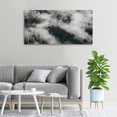 Fog Over The Forest - Wrapped Canvas Print