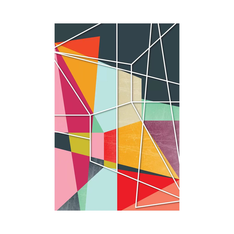 Colour Block V by Susana Paz - Wrapped Canvas Print, 20.32 cm H x 30.48 cm W
