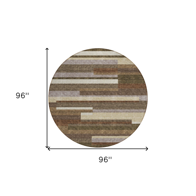 Tapis intérieur lavable rayé 8 pi