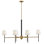 Saunders 45" Six-Light Shaded Linear Chandelier