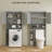 Over the Toilet Storage Cabinet, Modern Above Toilet Bathroom Organizer with 2 Doors, Storage Shelves, Toilet Paper Holder, Freestanding Space Saver for Bathroom, Laundry, Gray-389334339