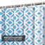 Rideau de douche abstrait à motif floral abstrait et blanc avec 12 crochets-70241750