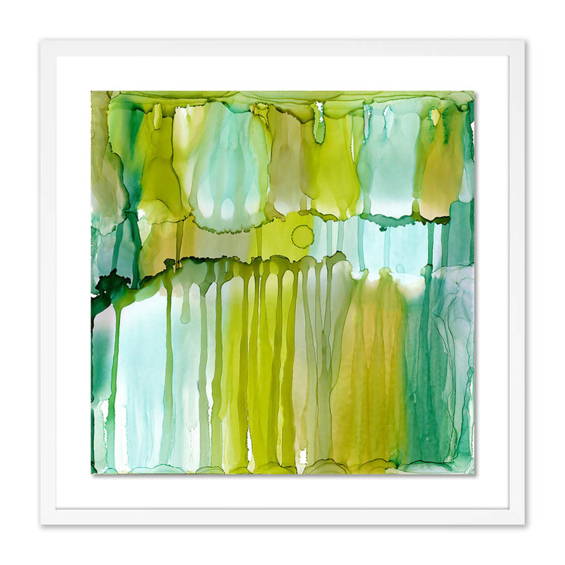 Rewriting the Path II Framed Graphic Art, 24" H x 24" W x 1.5" D, White