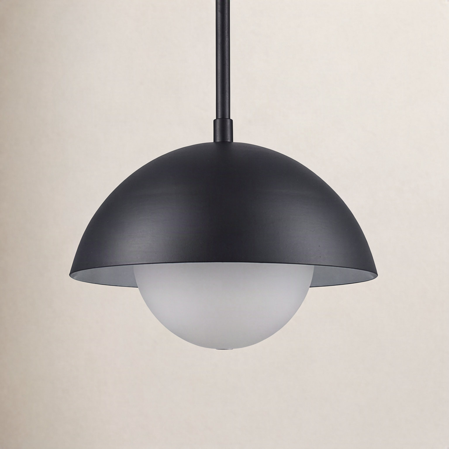 Montana Dimmable Dome Single Light Pendant, Black