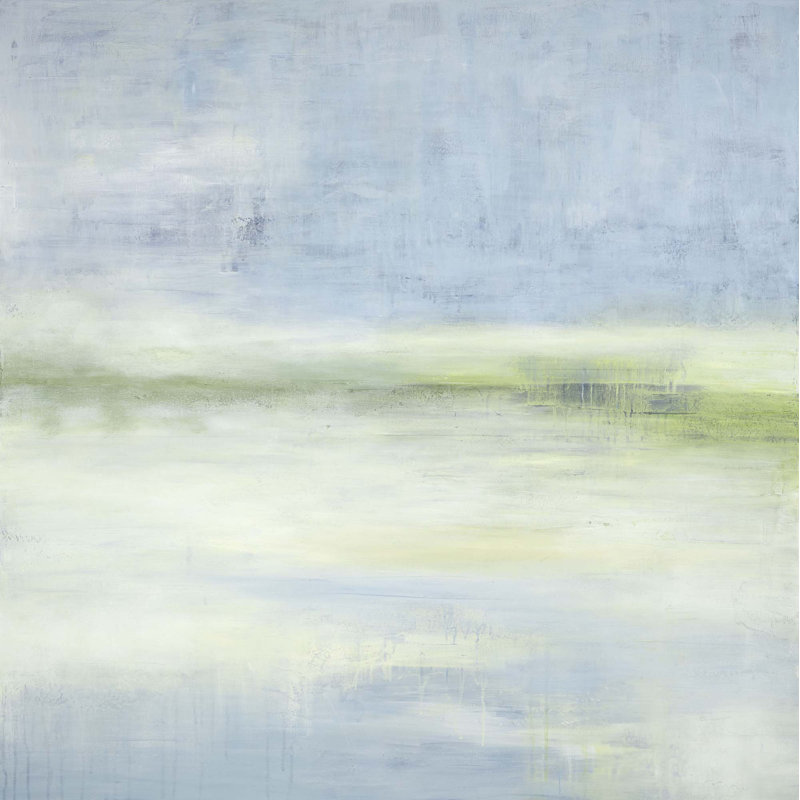 Green Landscape Print, 50" H x 50" W x 2" D
