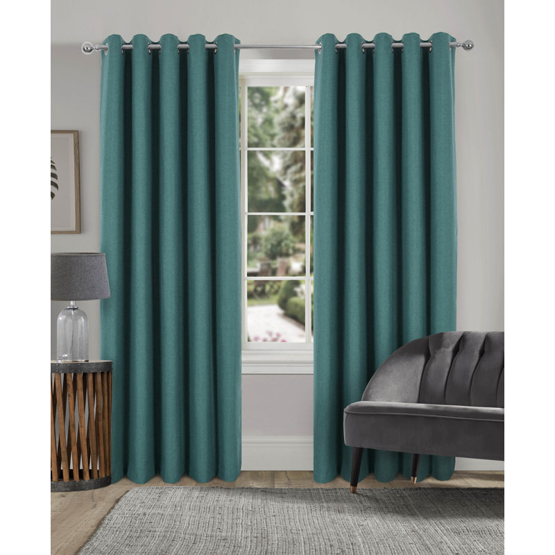 Altynai Blackout Curtain, 165 W x 183 D cm, Teal