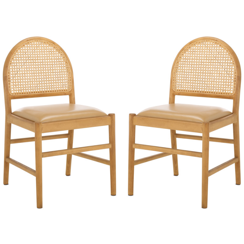 Laylie Leather Upholstered Dining Chair, Natural, Natural