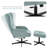 Hanayo Swivel Recliner with Ottoman，Manual Recliner Velvet Fabric Accent Chair