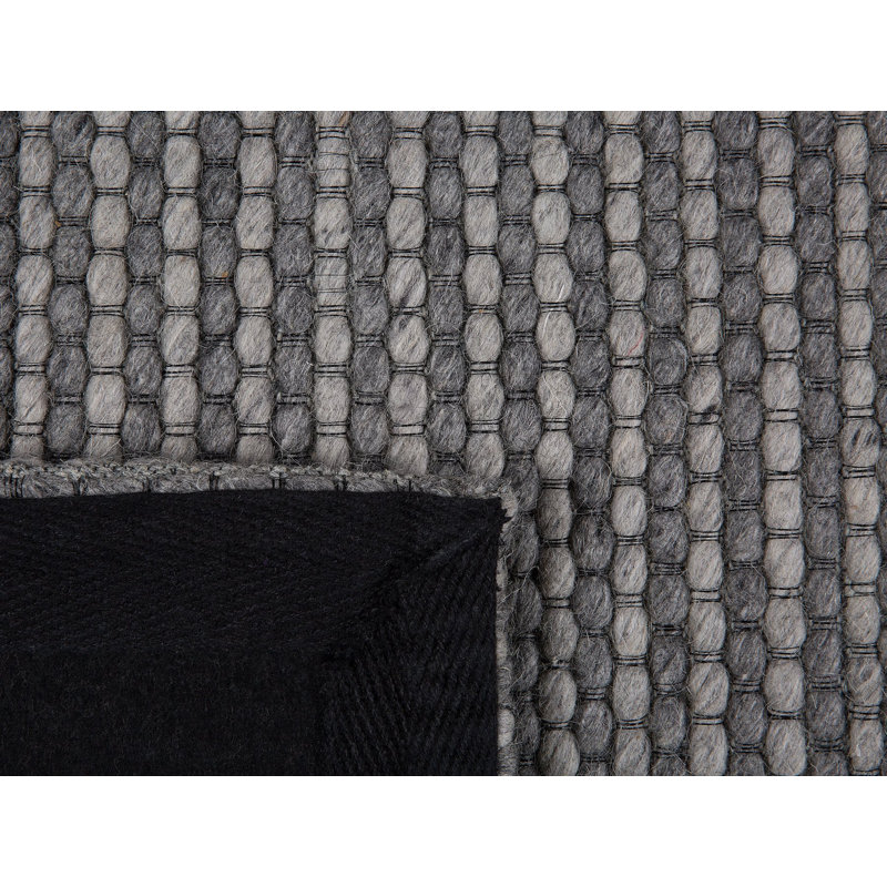 Ashlyn Solid Colour Wool Hand Woven Area Rug, Rectangle 140 x 200cm