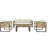 Large Size 4-pieces Outdoor Furniture sofa for 5 Person Conversation Set-1031158886