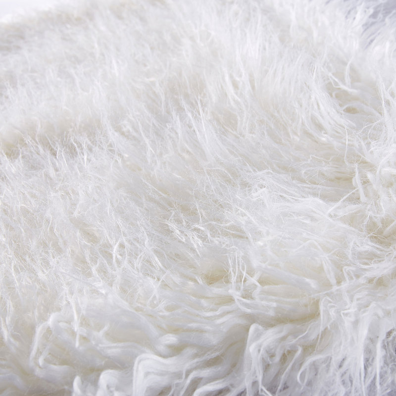 Mongolian Rectangular Pillow Cover, Antique White