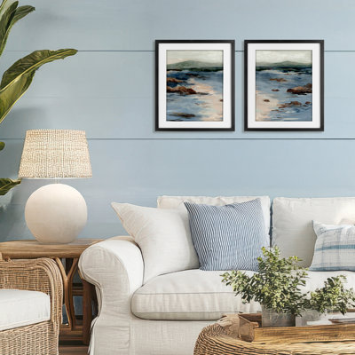 «Crashing Tides Landscape», ensemble de 2 impressions encadrées sous verre, design par Jacob Q