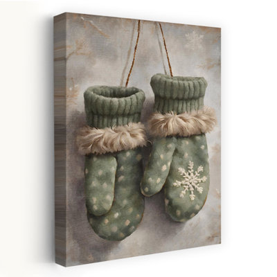 Moufles d'hiver, art contemporain abstrait hivernal