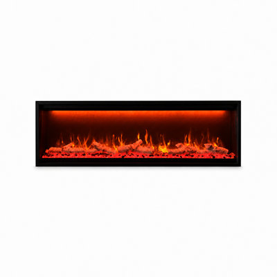 Black Electric Fireplace with 5000 BTU